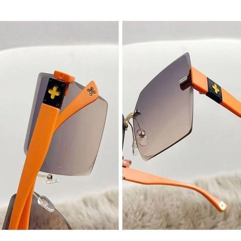 Summer Rimless Sunglasses UV400 Women Shades New Frameless Sun Glasses  for Unisex