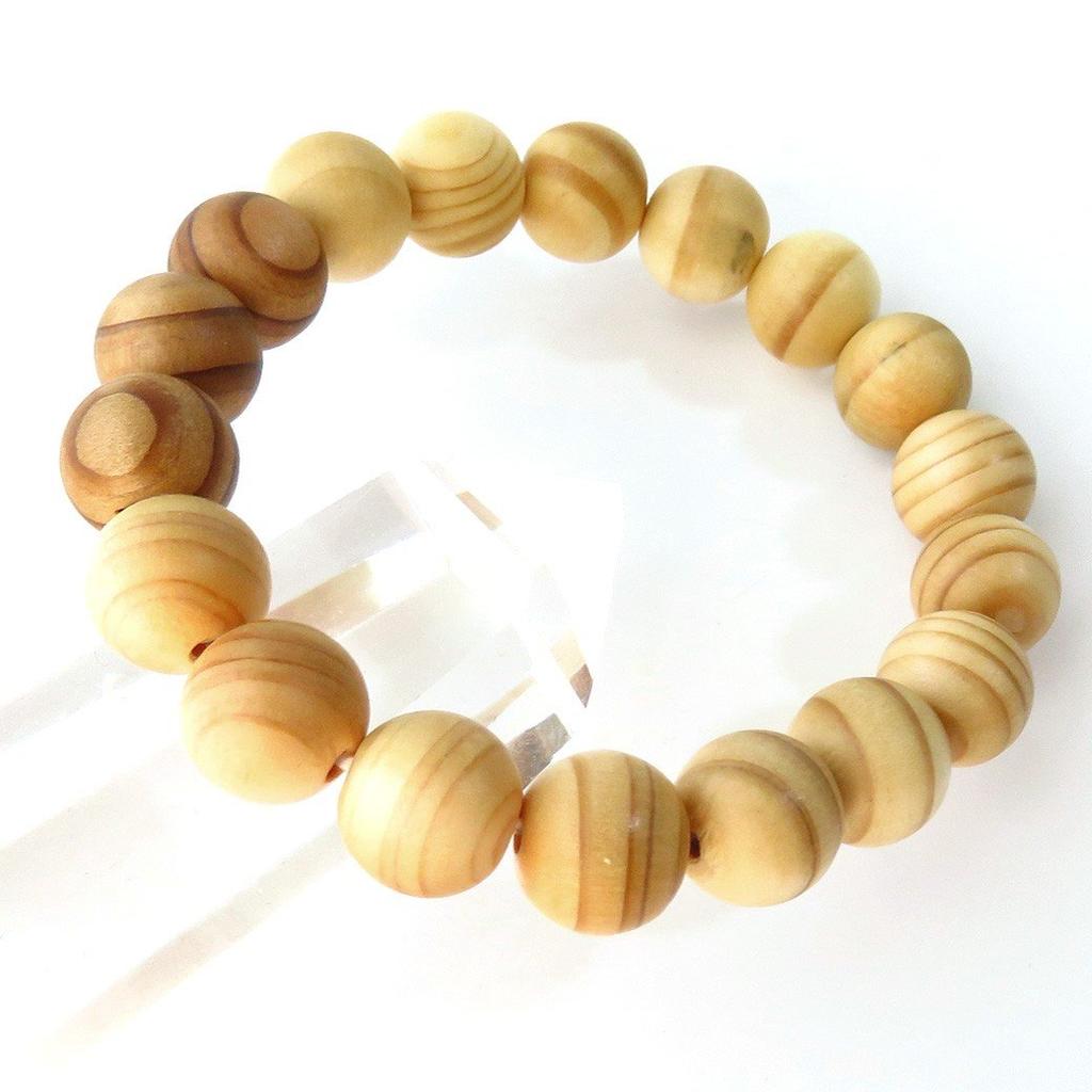 Góra Koya Rikuboku z Drewnem Świat Buddyjski Modlitewny Kamień Naturalnej Mocy [ZŁOTY KAMIEŃ] Bransoletka, 11mm, Pudełko, Dziedzictwo, Koraliki, Kamień,