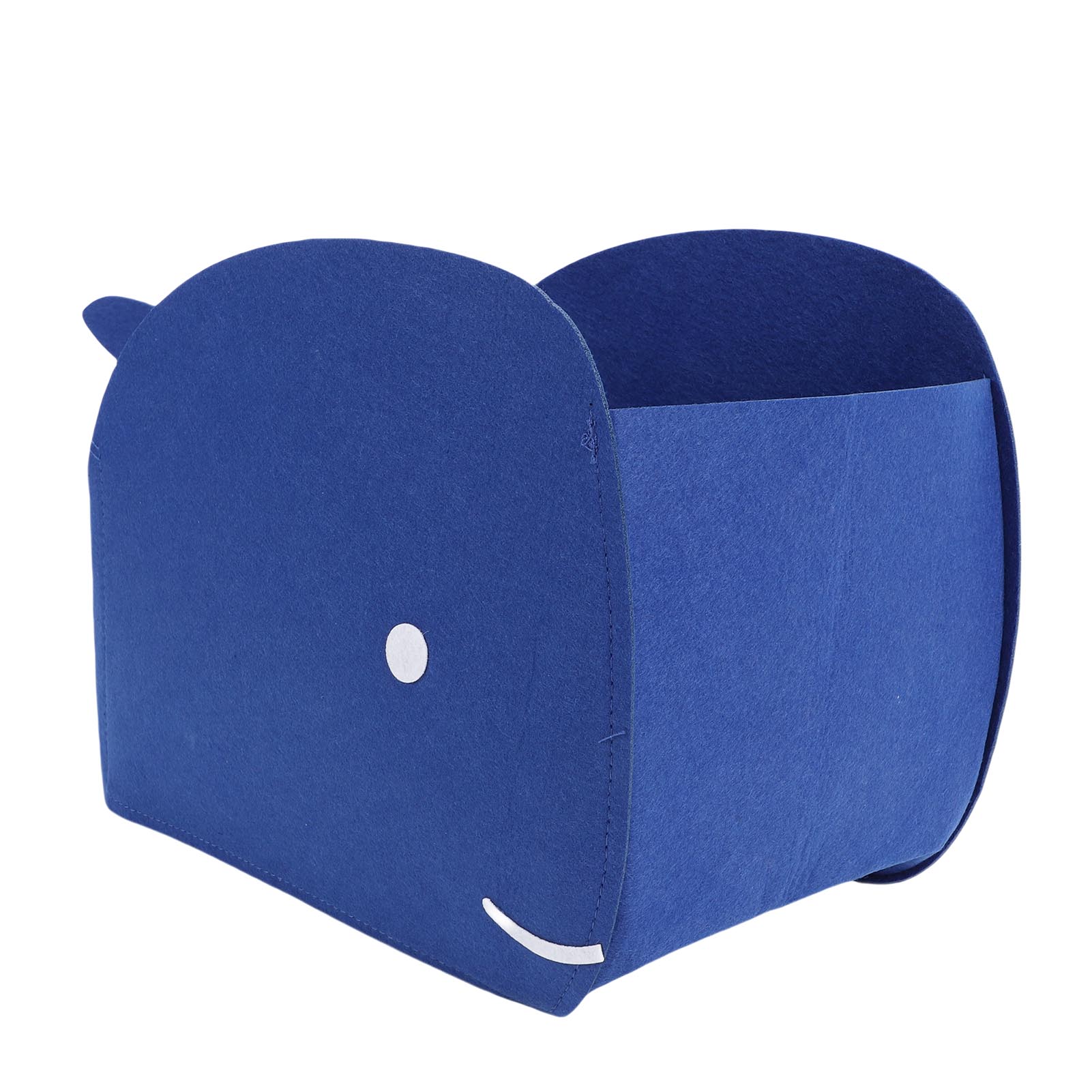 Felt Storage Bin Foldable Whale Shaped Cute Cartoon Multi Purpose Small Fabric Storage Basket for Clothing Toy Books