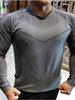 Men's Sportswear Gym T-Shirts Long Sleeve High Elasticity Quick Dry Running Shirts Round Neck Outdoor Sports Top