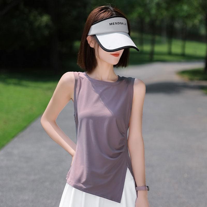 Womens Badminton Outfit Quick Dry Top Yoga Tank Sports Skirt Set Gym