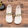 Fashion Elegant Woman Shoe Summer Air Mesh Flats Women's Breathable Mary Jane Shoes Ladies Ankle Strappy Ballet Shoes Cutout Lace Loafer