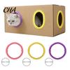 Comb Teeth Cat Self Groomer for Cardboard Boxes, DIY Grooming Brush Hair Control Ring, Hands-Free Massage House Door Hole Aid