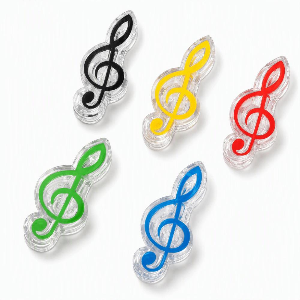5PCS Mixed Color Piano Book Clips ABS Treble Clef Clips Music Note Clips For Sheet Music Reading