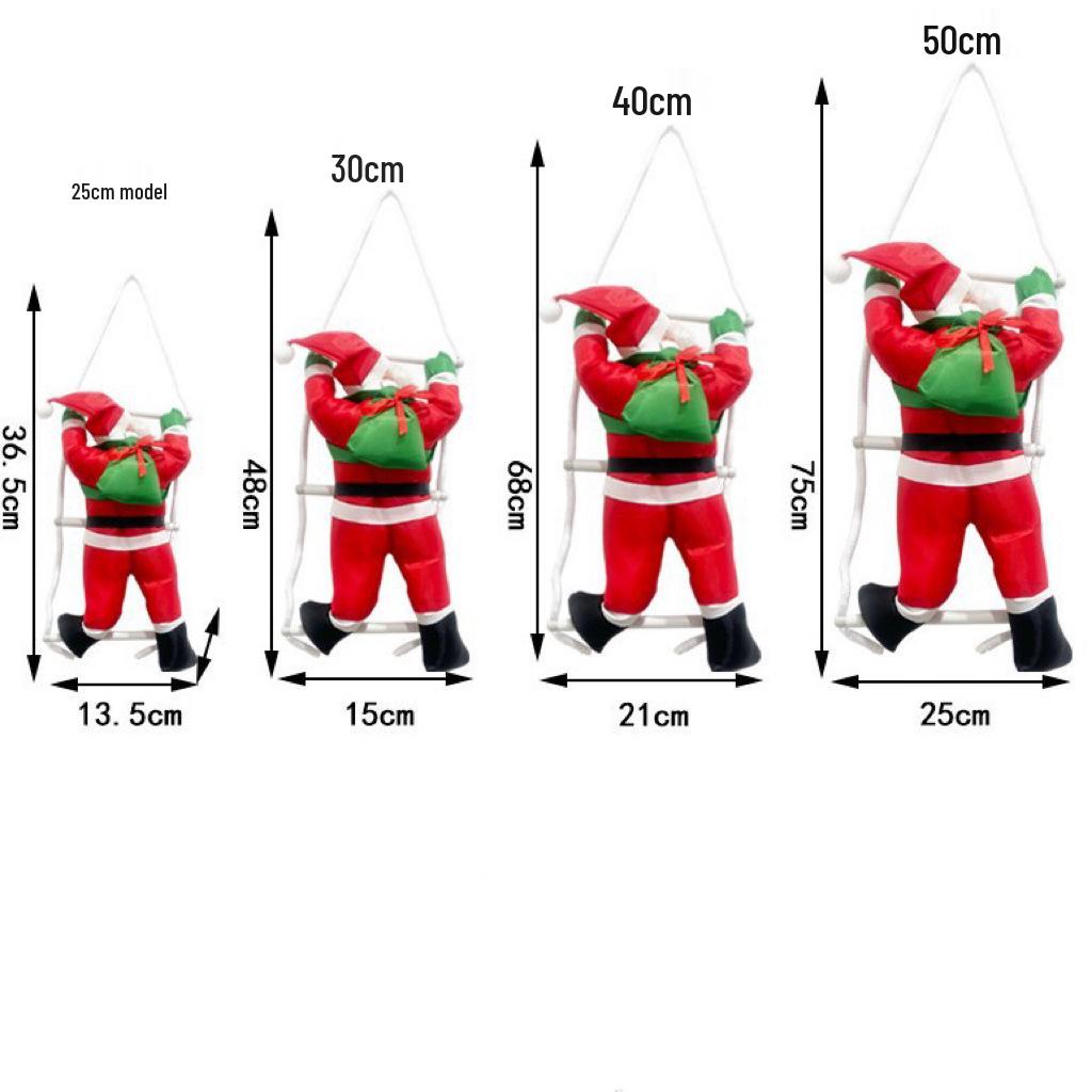 Weihnachtsmann Kletterseil und Leiter Dekoration