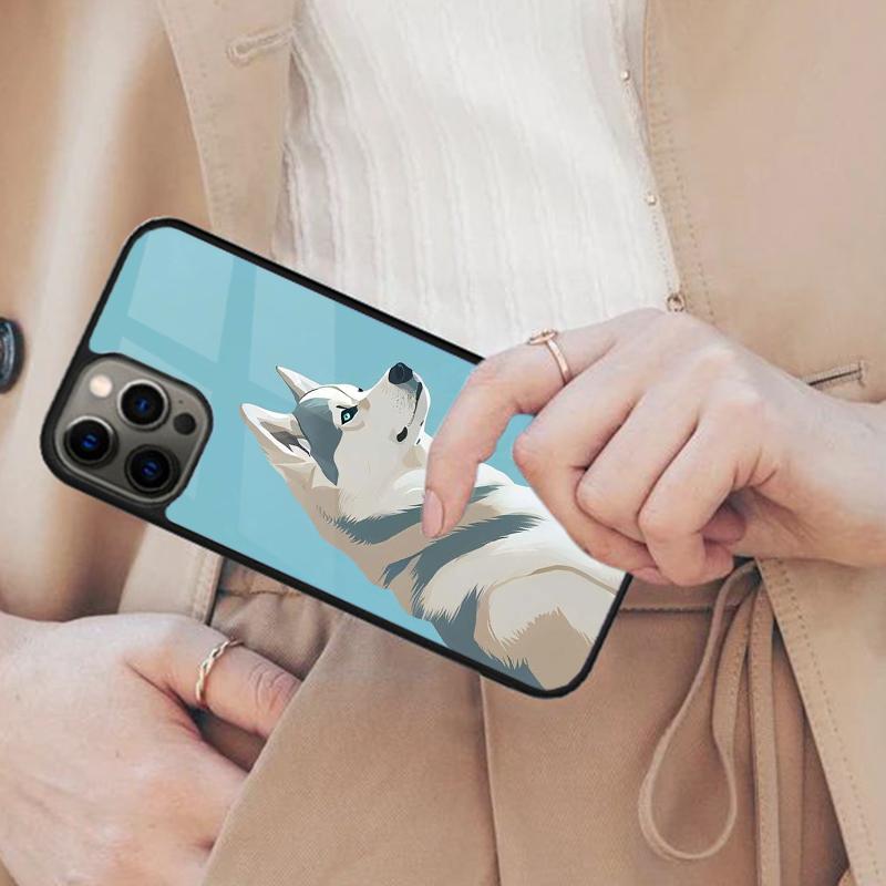 

Husky Face Dog Cute Animal Magnetic Phone Case For APPLE iPhone 17 Air 16 14 13 12 Pro Max 15 Plus Wireless Charge MagSafe Cover iPhone 13mini