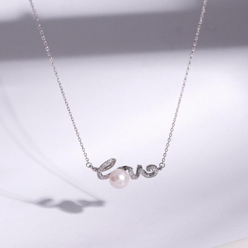 

Valentine s Day Limited Edition Natural Freshwater Pearl Clavicle Necklace 7-8mm (Nearly Flawless Round)