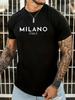 Milano Italy Print T-shirt Men/women Short Sleeve Unisex Cotton Shirt Tee's Tops