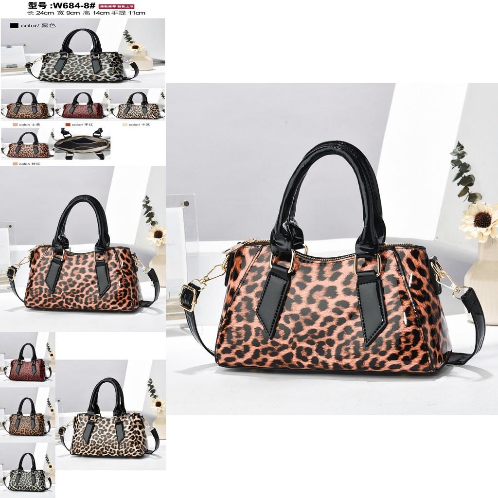 Contemporary Leopard Print Shoulder Bag With Ample Space And Soft Pu Material For Women