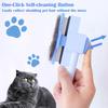 Cat Comb for Long & Short Hair, Cat Deshedding Brush with One Click Self-Cleaning Button, Pet Hair Remover for Indoor Cats, Mutifunctional Grooming