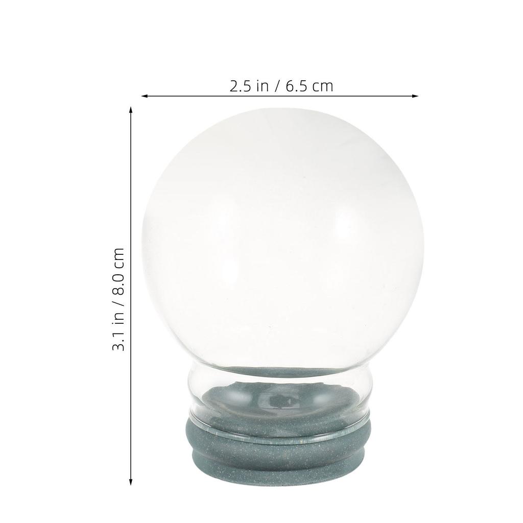 2Pcs Glass Snow Globe Empty Jar DIY Craft Kit for Home Party Decor Fillable Creative Water Globe 80Mm DIY Crafts for Kids