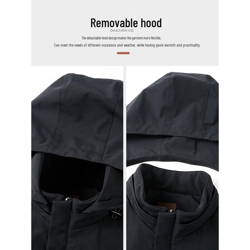 Men's Spring/Autumn Detachable Hooded Jacket