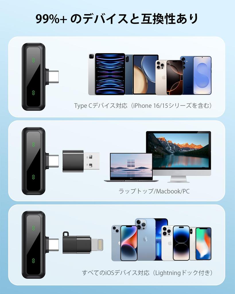 [2025 Ny Kragemikrofon] Trådløs Kragemikrofon, Kompatibel med iPhoneAndroid, Samtidig Bruk for To Personer, Øyeblikkelig Tilkobling, Støy