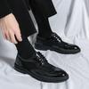 Fashion New Summer Fashion Men Oxfords Shoes Leather Shoes Patent Leather Formal Business Breathable Dress Shoes Hollow Mesh Out Flats