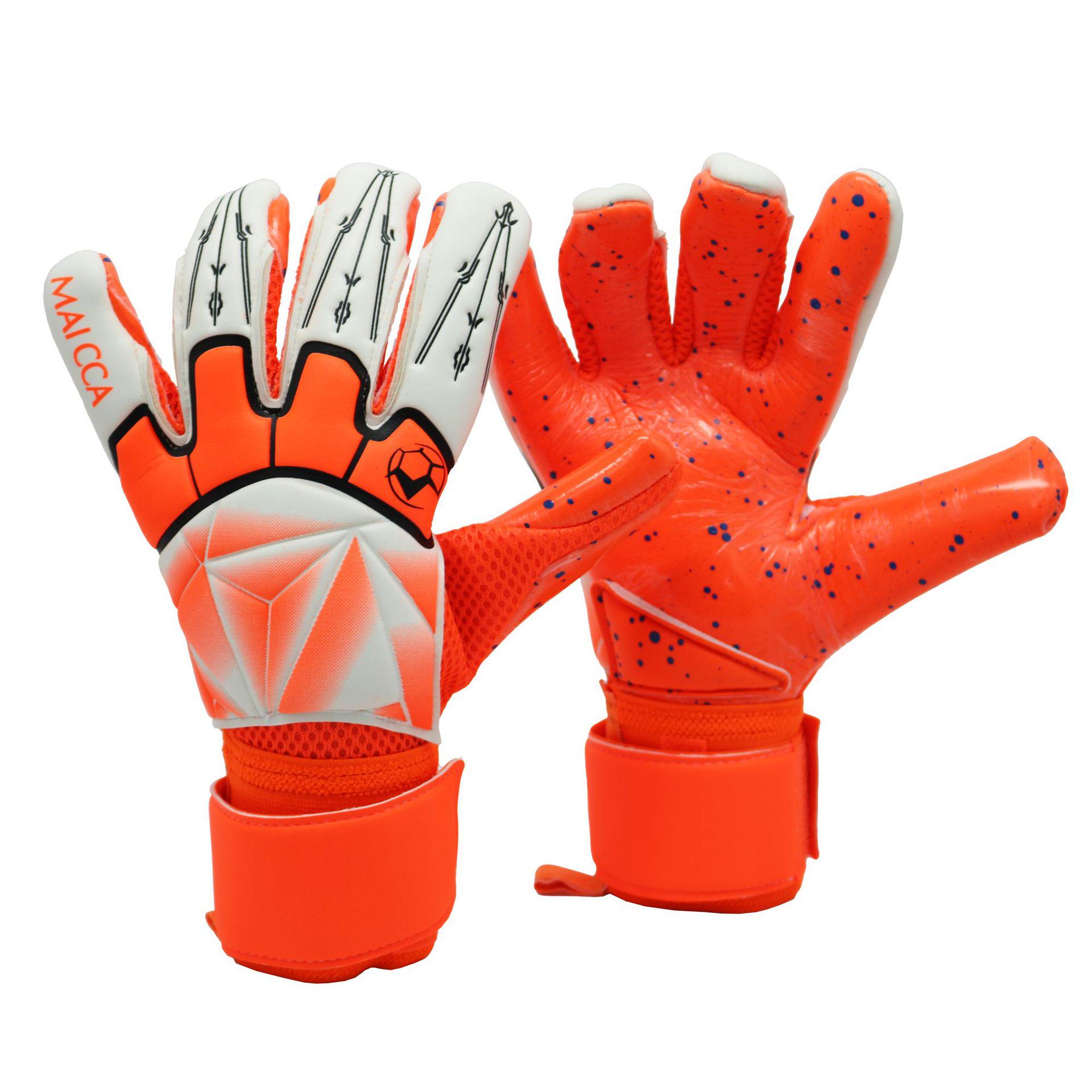 

McDavid Yu Series 11.0 Adult Half-Finger Goalkeeper Gloves with Finger Protection Size 9 Orange оранжевый