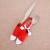 6Pcs/lot Christmas Decoration For Home Silverware Holdersanta Pockets Dinner Knife Fork Holders Santa Claus Christmas