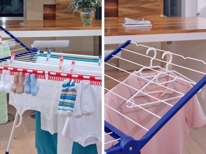 Leifheit Pegasus 200 Solid Comfort 81516 Clothes Airer, 20m Drying Space, Tancarville 8 Accessories, White