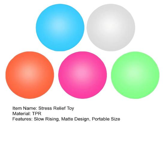 1/4 Stück TPR Stressball Langsam aufsteigender matter Knetball Spielzeug Handübung Entspannung Zuckerball Dekompression Sensorisches Fidget Spielzeug