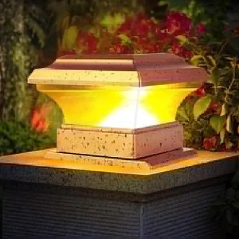 1 Stück Wasserdichtes Outdoor Solarbetriebenes Gartenlandschaftslicht Zaunpfostenleuchte Hof Säulenlampe