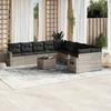 VidaXL Garden Lounge Set with Cushions 11 Pcs, Patio Sofas, Patio Furniture Set, Outdoor Furniture, Grey 3220721