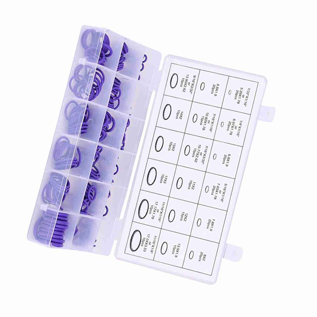 270pcs Assorted Car Conditioning O Gasket Rubber Washer Purple