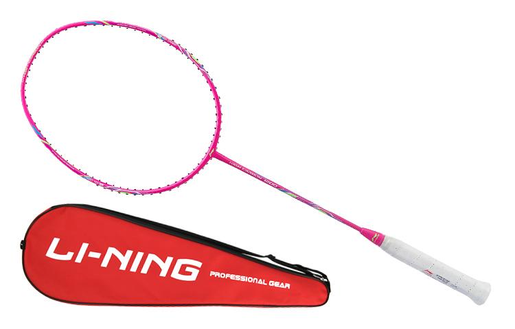 Li Ning HC1200 Full Carbon Badminton Rackets Control Type All around Defense Entry level 675MM 4UG6 Pink AYPR016-1