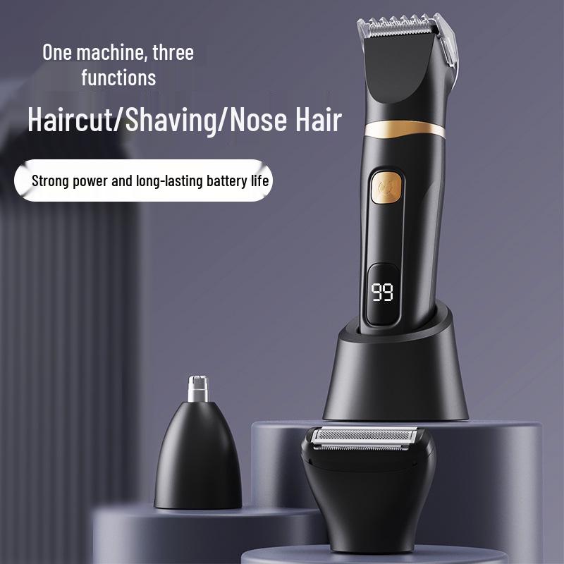 Rechargeable Men's Electric Nose Hair Trimmer & Shaver - Washable Round Head Nasal Cleaner