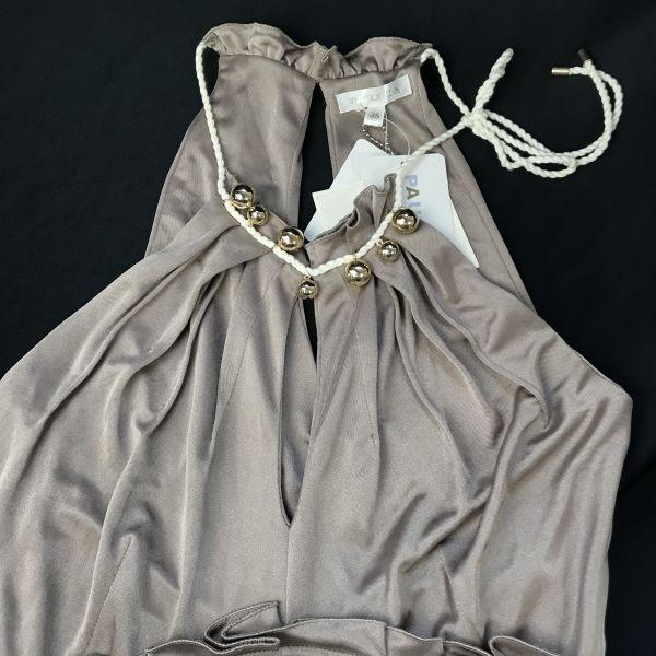 New with Tag PAULE KA Sleeveless Knee-Length Flare Dress/Size 36/S/Beige/Formal(USED)