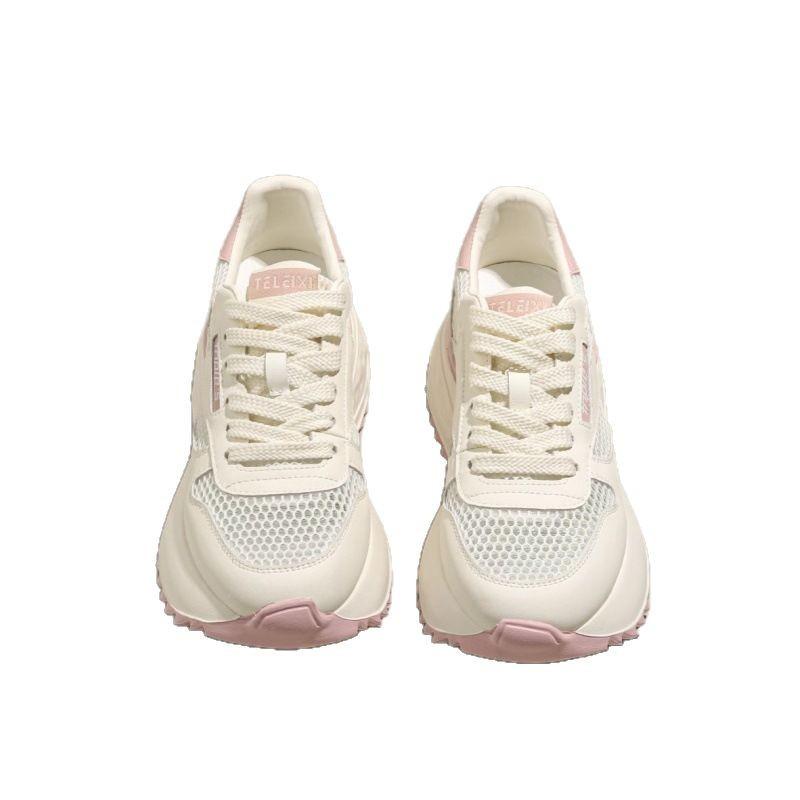 Mesh platform fashion Forrest Gump shoes women's 2025 spring new lightweight little white shoes versatile casual sports dad shoes