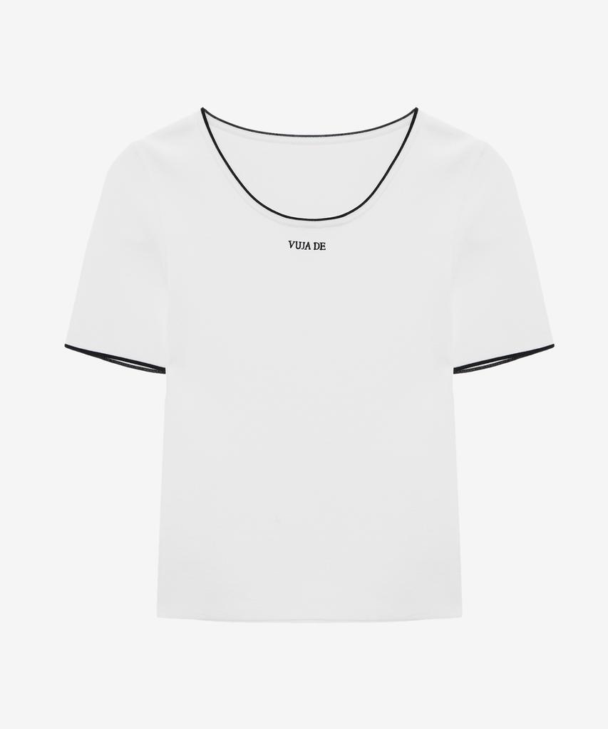 MIND BRIDGE WOMEN [W][Couture] Lip Color Block Slim Fit Knit