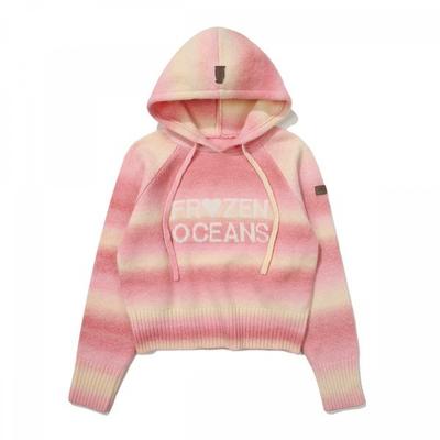 Love Frozen Gradation Hoodie Sweater  Pink 