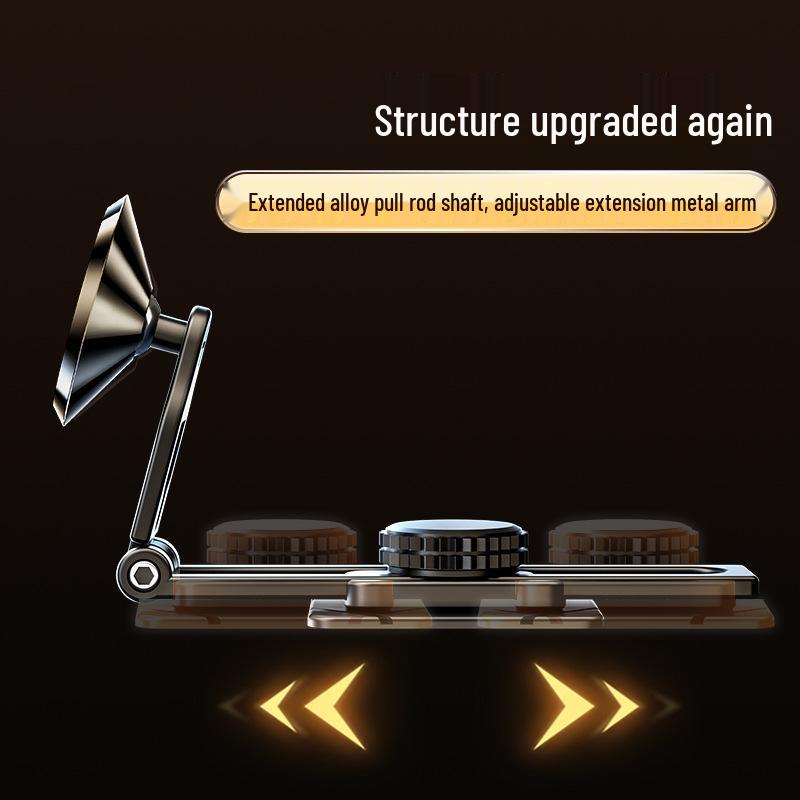 Foldable Magnetic Car Phone Holder with Rotating Metal Dashboard Mount