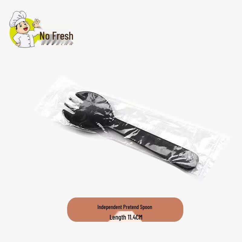 Disposable Pulp Black Fork Spoons