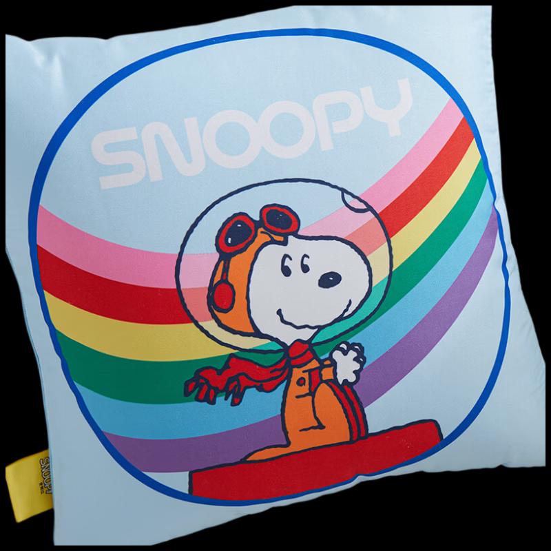 Snoopy Colorful Space Multi-functional Travel Pillow Quilt