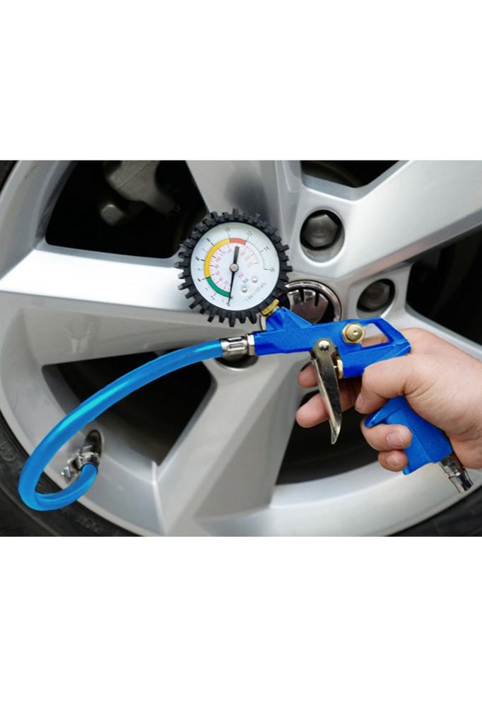 AFROMARKET Air Chuck Air Air Grip Air Pressure Monitor Gun, Gauge, Pump, Car/Motorcycle Hose,