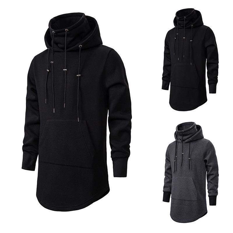 Trendige Dark System Mid-Length Hoodie-Jacke für Herren - XH12