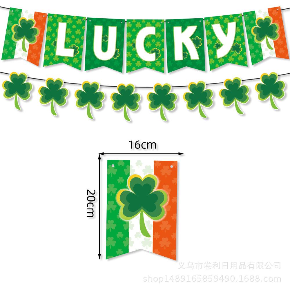 St. Patrick'S Day Party Supplies St. Patrick'S Party Decoration Arrangements Props Banners Disposable Tableware