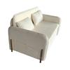 Divano Letto Convertibile 3 in 1, Divanetto Sleeper in Bouclé con Letto Estraibile e Cassetto, Divano Letto con Tasche Laterali, 2 Cuscini, Porte USB e Dorato