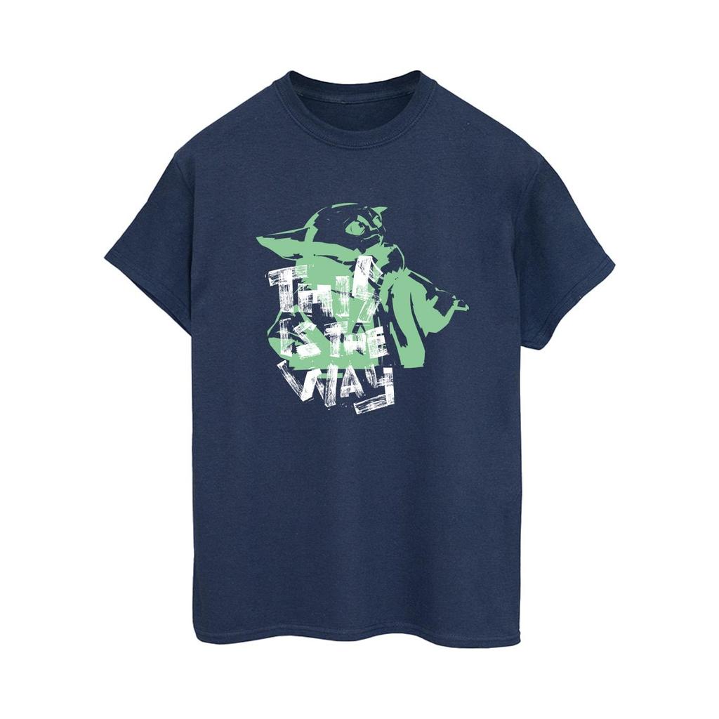 STAR WARS Womens/Ladies The Mandalorian This Is The Way Grogu Cotton Boyfriend T-Shirt