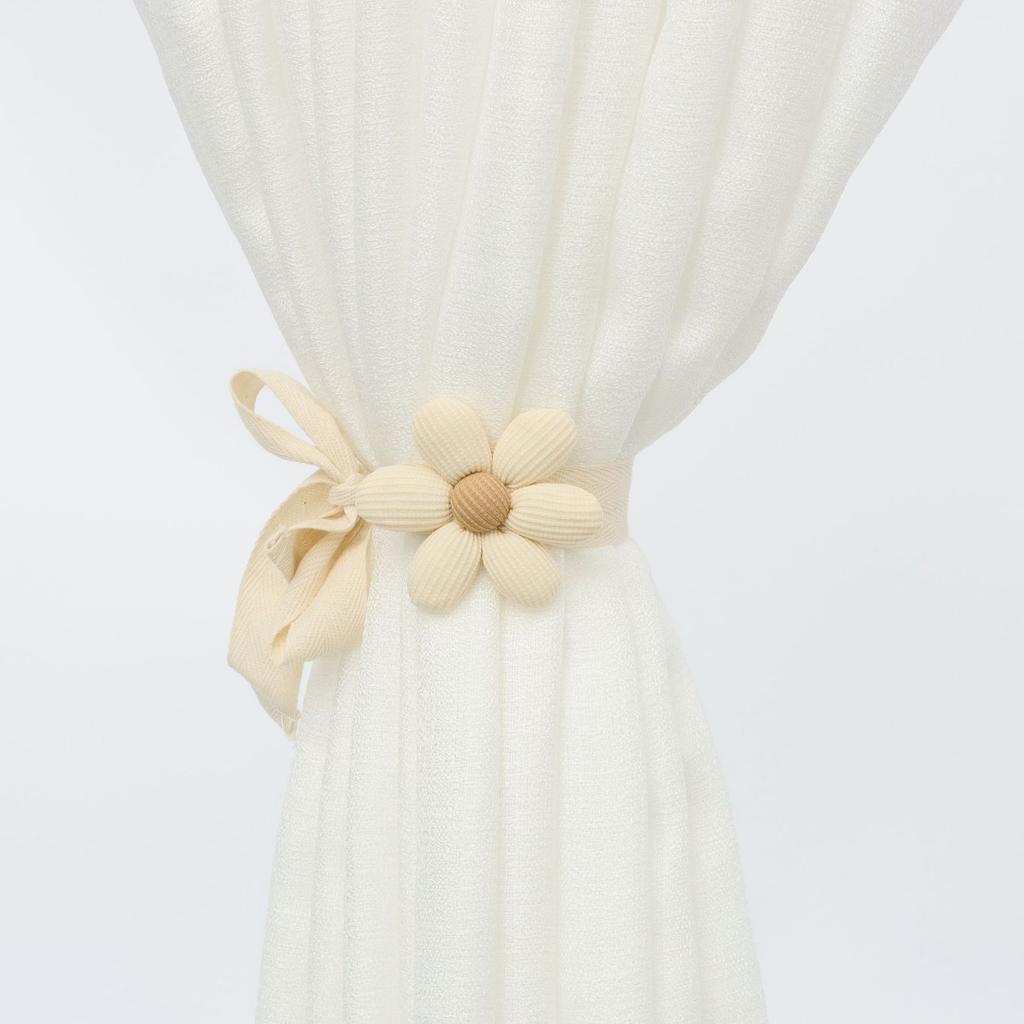 2PCS Flower Curtain Magnetic Tie Rope Backs Holdbacks Buckle Clips Accessory Rods Accessoires Hook Holder Home Decorations