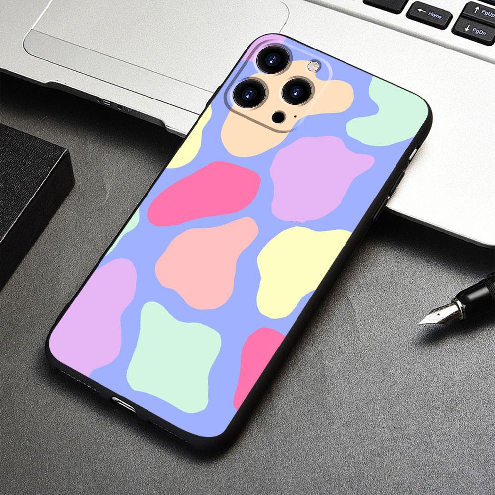 Dla Apple iPhone 7 13 Pro Max 14 XR X 8 Plus 12 XS 11 5 6S 5S 6 SE Mini SE2022 Fundas Śliczne etui w krowy Pancerne