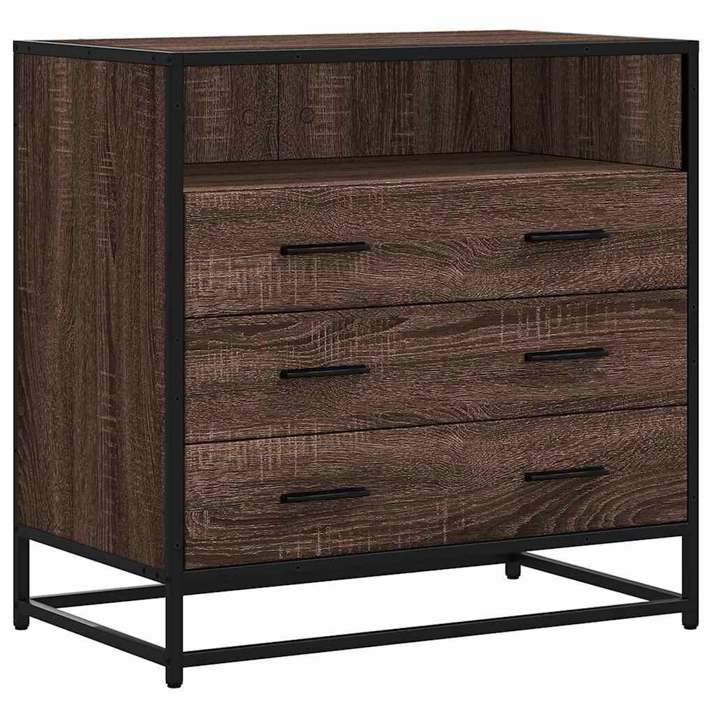 Drawer Cabinet in Brown Oak Look 70 x 41 x 70 cm Engineered Wood
