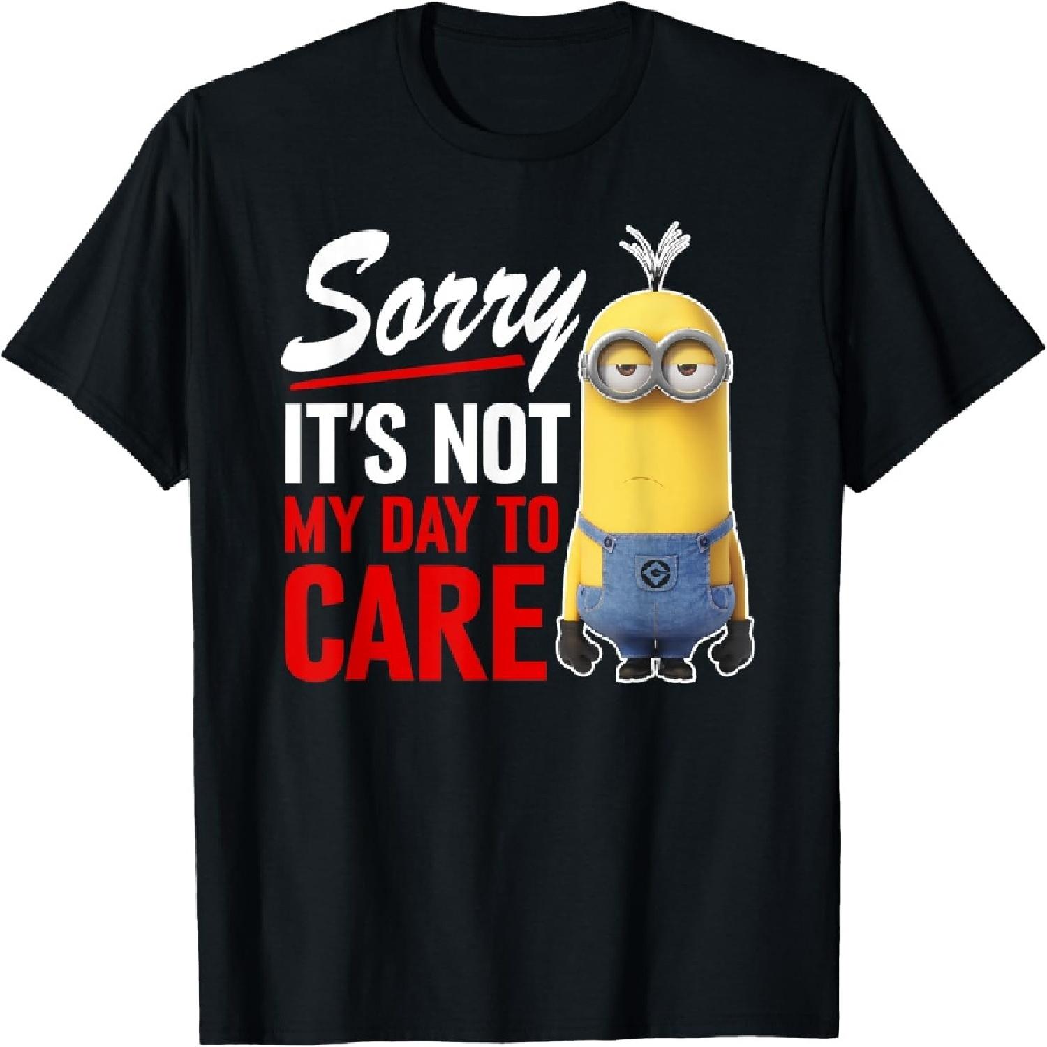 Футболка Миньоны из мультфильма «Гадкий я» «Сегодня не мой день, чтобы заботиться» XXXXXL разноцветный