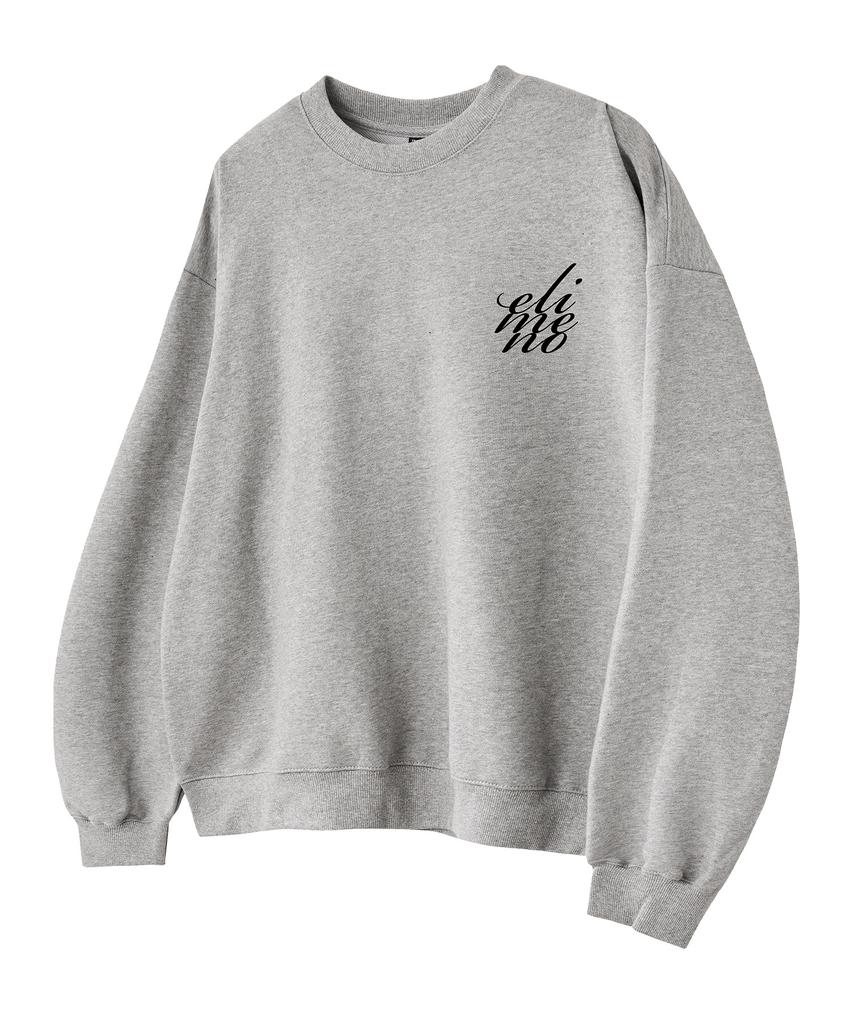 ELIMENO El Breath Logo Oversized Sweatshirt Gray