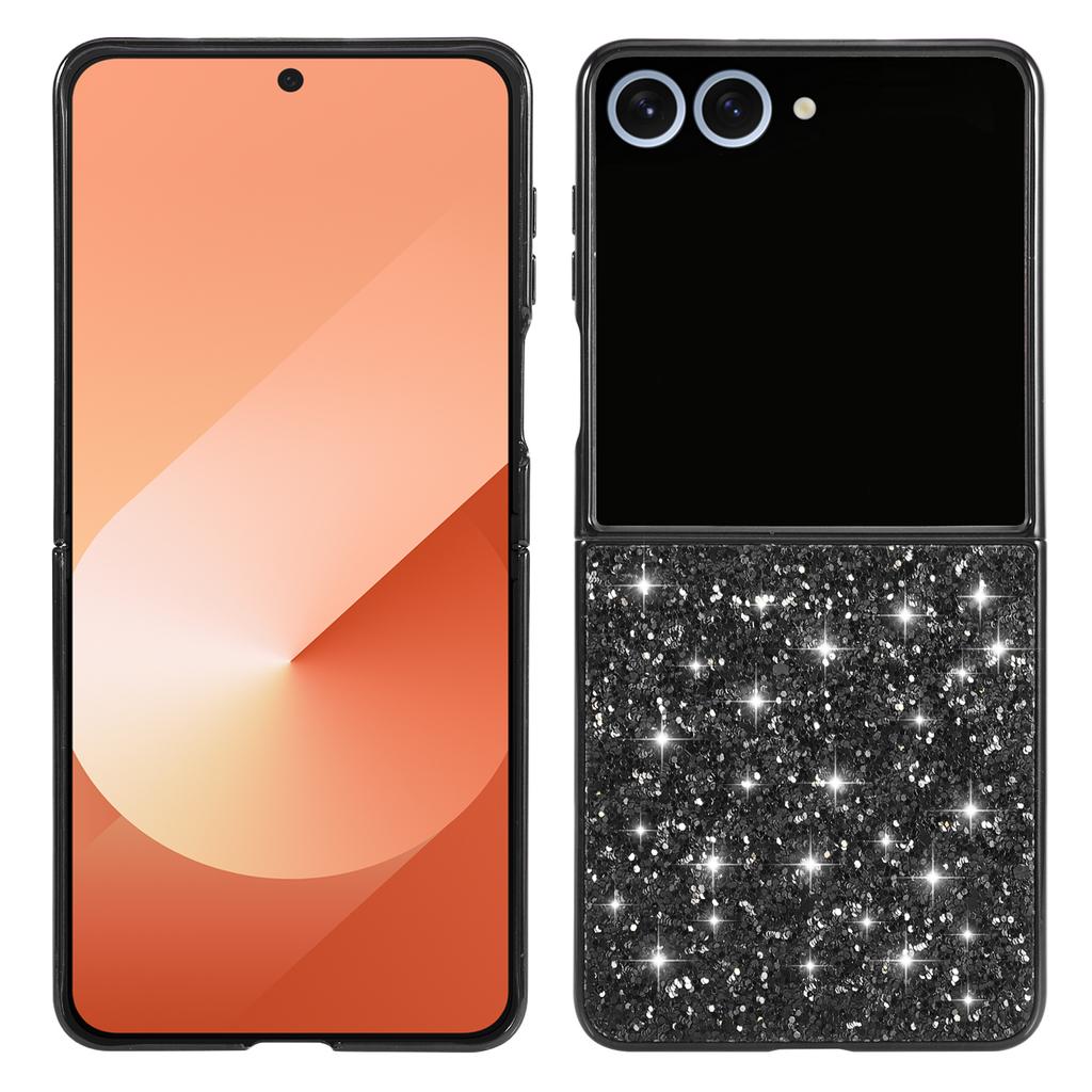 Für Samsung Galaxy Z Flip7 5G Hülle PC Glitzernde Glitzer Handy Rückseite