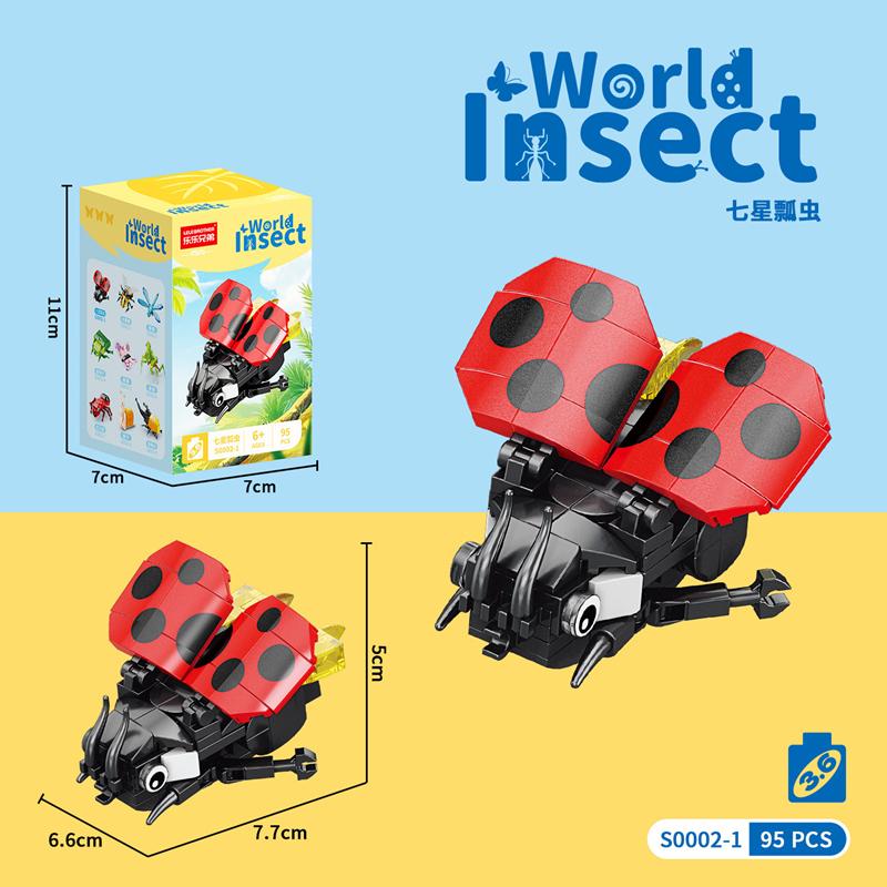 Non-Toxic Educational Insect Building Block Set - Bee & Butterfly Small Particle Models Early Learning Toy Gift For Kids