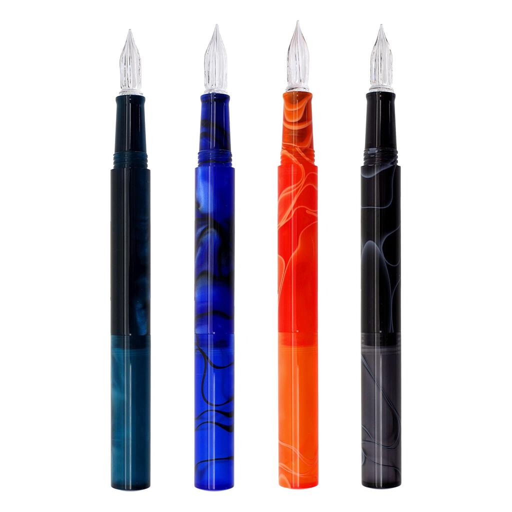 Teranishi Chemical Guitar Glass Pen Aurora with Cosmo Cap, Green, GLAA-CGR