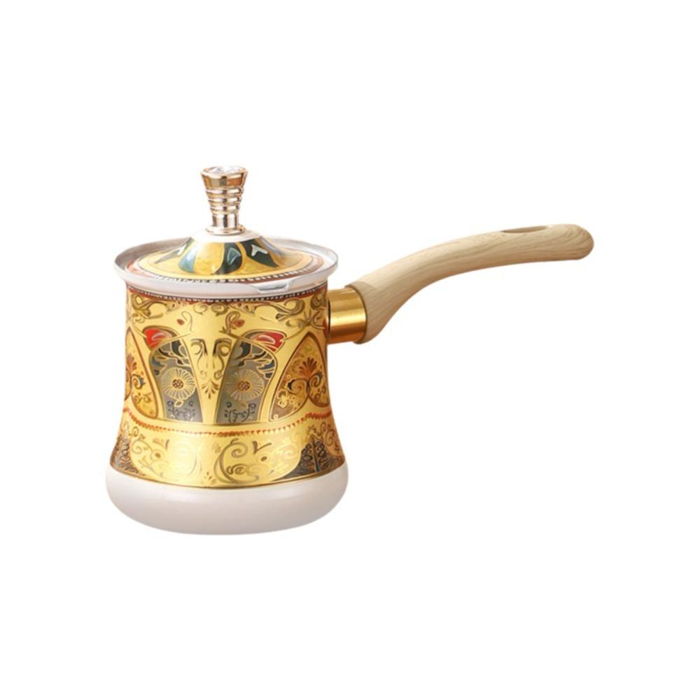 350/550/720ml Türkische Kaffeekanne Langer Griff Buttererwärmer Teekocher Milchteekanne Küche