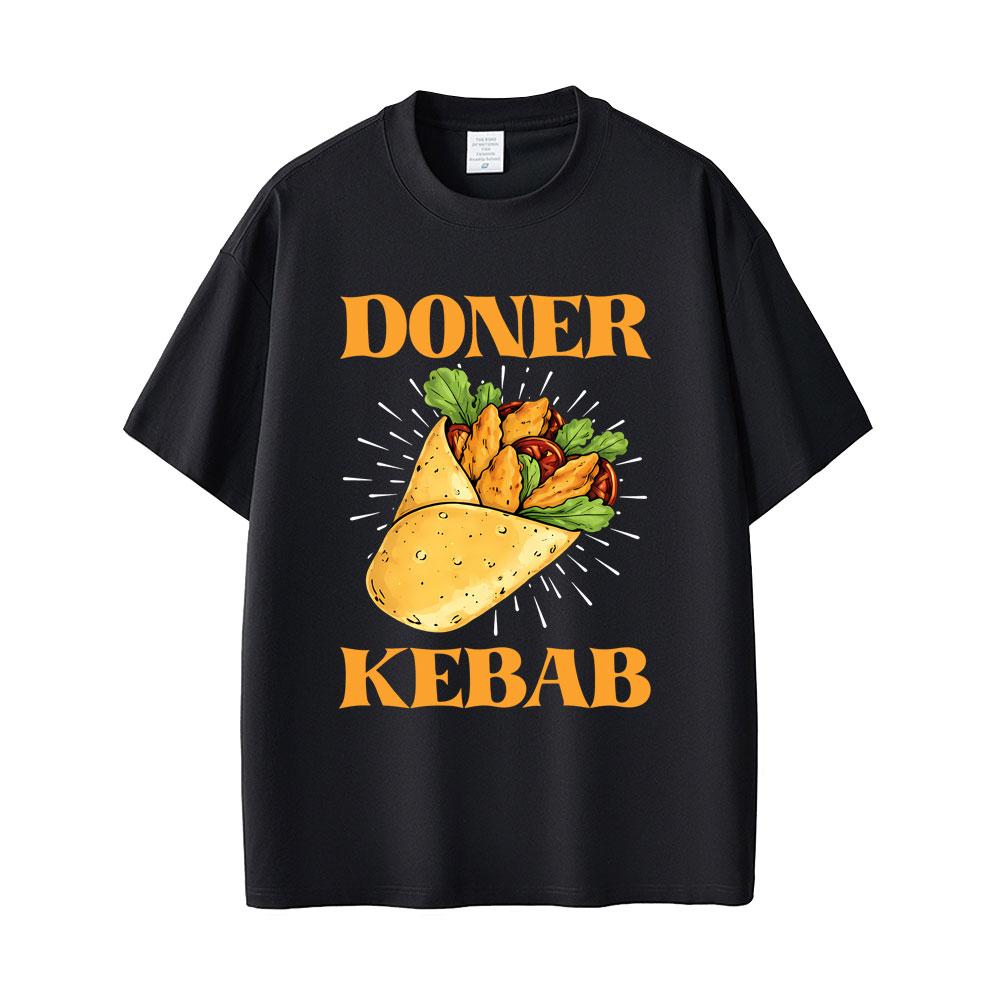 Funny Doner Kebab Graphic T Shirt Unisex Women Casual Cotton Oversized T-shirt Unisex Fashion Vintage Short Sleeve Tees Streetwear