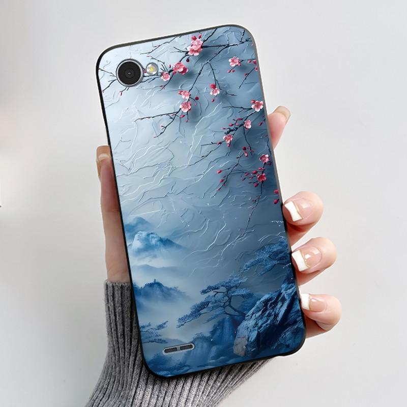 Cute Case For LG Q6 Fundas LG G6 Mini Capa Coque Printing Shell Protective Cover Soft Silicone Cartoon Black Casing